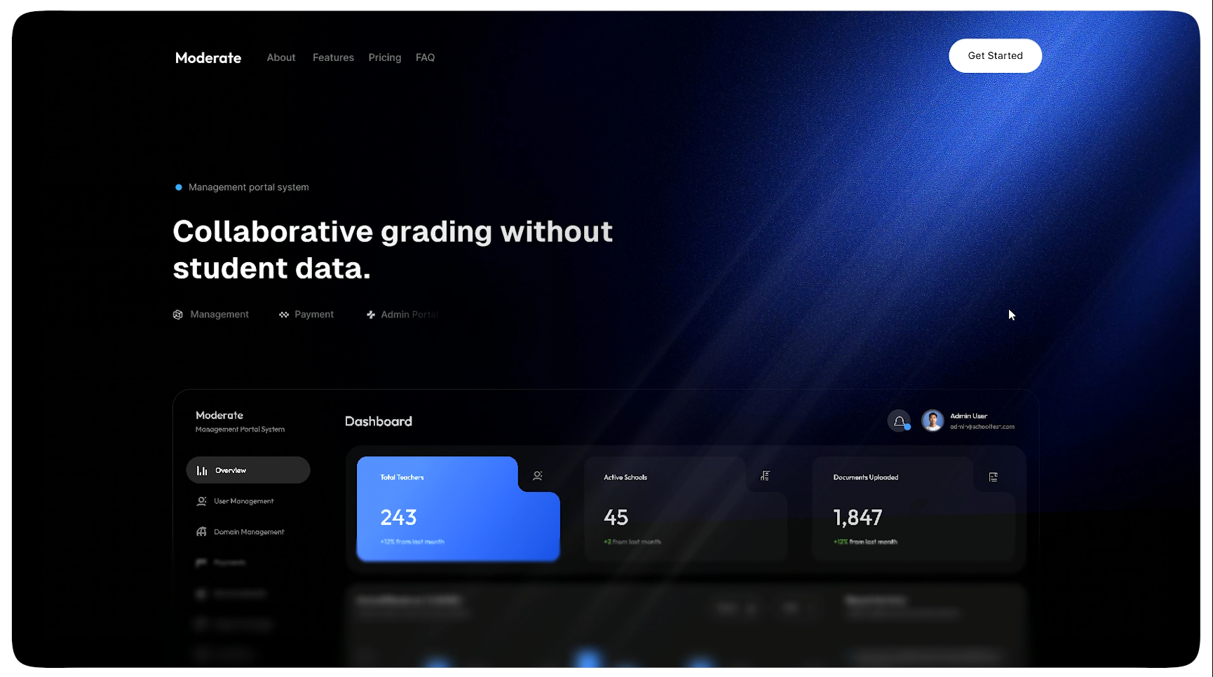 AI-powered grading platform LandignPage