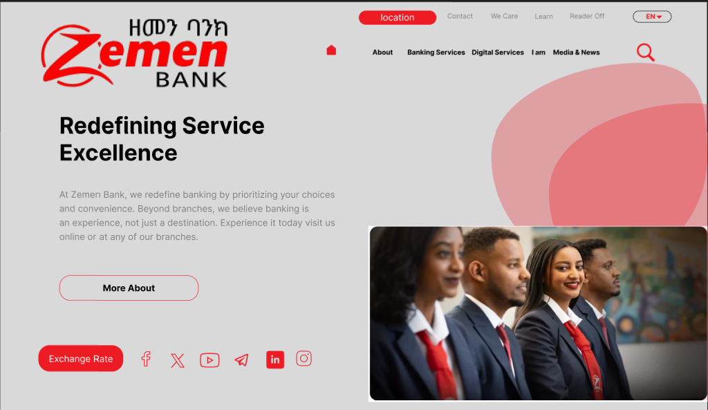 daily task 2- Zemen Bank website redesign